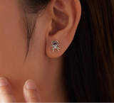 925 Sterling Silver Spider/Skull Cubic Zirconia Earrings - 4 Options