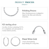 925 Sterling Silver Textured Hoop Earrings - 3 Sizes