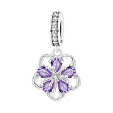 925 Sterling Silver Flower/Leaf Themed Hanging Charm - 25 Options