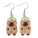 Fashion Capybara Resin Hanging Earrings - 10 Options