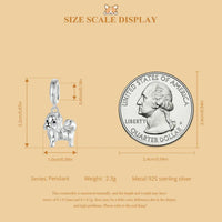 925 Sterling Silver Dog Hanging Charm - 9 Options