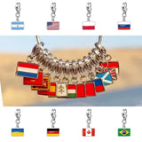 Stainless Steel 10mm Country Flag Charms - 24 Options