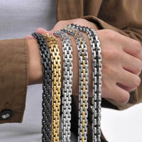 Stainless Steel Chunky Bracelet - 2 Lengths - 5 Colours