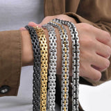 Stainless Steel Chunky Bracelet - 2 Lengths - 5 Colours