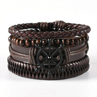Multi Strand Leather Braided Bracelet - 23 Options