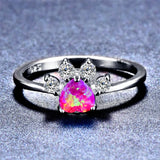 Fashion Created Opal/CZ Paw Ring - 3 Colours