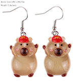 Fashion Capybara Resin Hanging Earrings - 10 Options