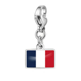 Stainless Steel 10mm Country Flag Charms - 24 Options
