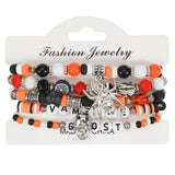4Pcs Halloween Clay Beaded Bracelet Set - 6 Options
