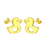 Stainless Steel Duck Earrings - 3 Colours