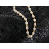 Stainless Steel Freshwater Pearl Gold Colour Necklace