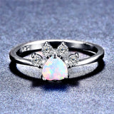 Fashion Created Opal/CZ Paw Ring - 3 Colours