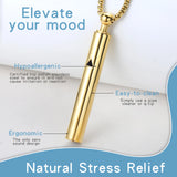 Stainless Steel  Breathing Anxiety Necklace- 2 Options - 5 Colours