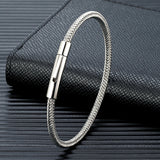 Stainless Steel Cable Wire Link Bracelet - 2 Colours - 3 Sizes