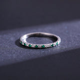 925 Sterling Silver Stackable Slim Eternity Ring - 4 Options