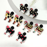 Fashion Cow Acrylic Print Earrings - 5 Options