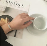 Fashion Rhinestone Wings Open Bangle