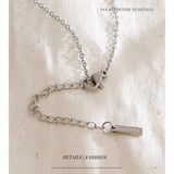 Stainless Steel Necklace Tear Drop Shell Necklace