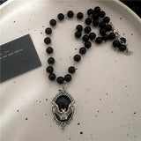 Fashion Gothic Black Pendant Black Necklace - 6 Options