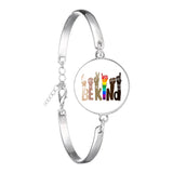 Glass 18mm Mental Health /Positivity Bracelet - 32 Options