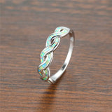 Fashion Opal Interwoven Ring - 2 Colours