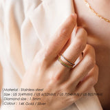 Stainless Steel Birthstone Crystal Eternity Ring - 2 Options