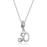 925 Sterling Silver Letter/Initial Necklace - 26 Options