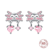 925 Sterling Silver Cute Axolotl Earrings