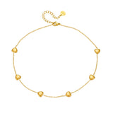 Stainless Steel Gold Colour Heart Necklace