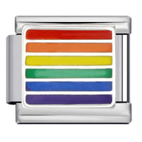 Stainless Steel Rainbow Italian Charm