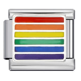 Stainless Steel Rainbow Italian Charm