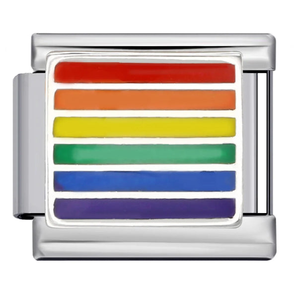 Stainless Steel Rainbow Italian Charm