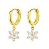 925 Sterling Silver Christmas Hoop Hanging Earrings - 14 Options