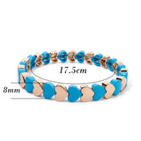 Fashion Colourful Enamel Heart Bracelet - 9 Options