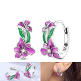 925 Sterling Silver Iris Hoop Earrings