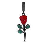 925 Sterling Silver Flower Hanging Charm - 17 Options