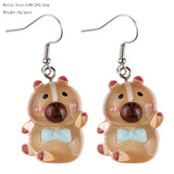 Fashion Capybara Resin Hanging Earrings - 10 Options