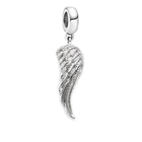 925 Sterling Silver Angel Wings Pendant Charm