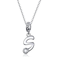 925 Sterling Silver Letter/Initial Necklace - 26 Options