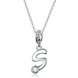 925 Sterling Silver Letter/Initial Necklace - 26 Options