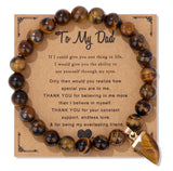 Natural Stone Family Themed Bead Bracelet - 3 sizes - 33 Options