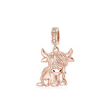 925 Silver Highland Cow Charm - 12 Options