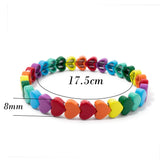 Fashion Colourful Enamel Heart Bracelet - 9 Options