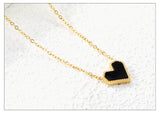Stainless Steel Heart Shaped Pendant Necklace - 33 Options