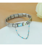 Stainless Steel Beaded Chain Italian Charm - 14 Options