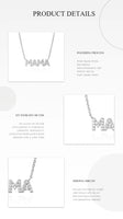 925 Sterling Silver CZ MAMA Necklace - 2 Colours