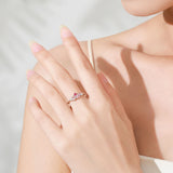 925 Sterling Silver Multi-Colour CZ Geometric Ring