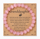 Natural Stone Family Themed Bead Bracelet - 3 sizes - 33 Options