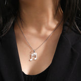 Stainless Steel Music Themed Necklace