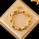 Stainless Steel Gold Colour Bracelet - 10 Options
